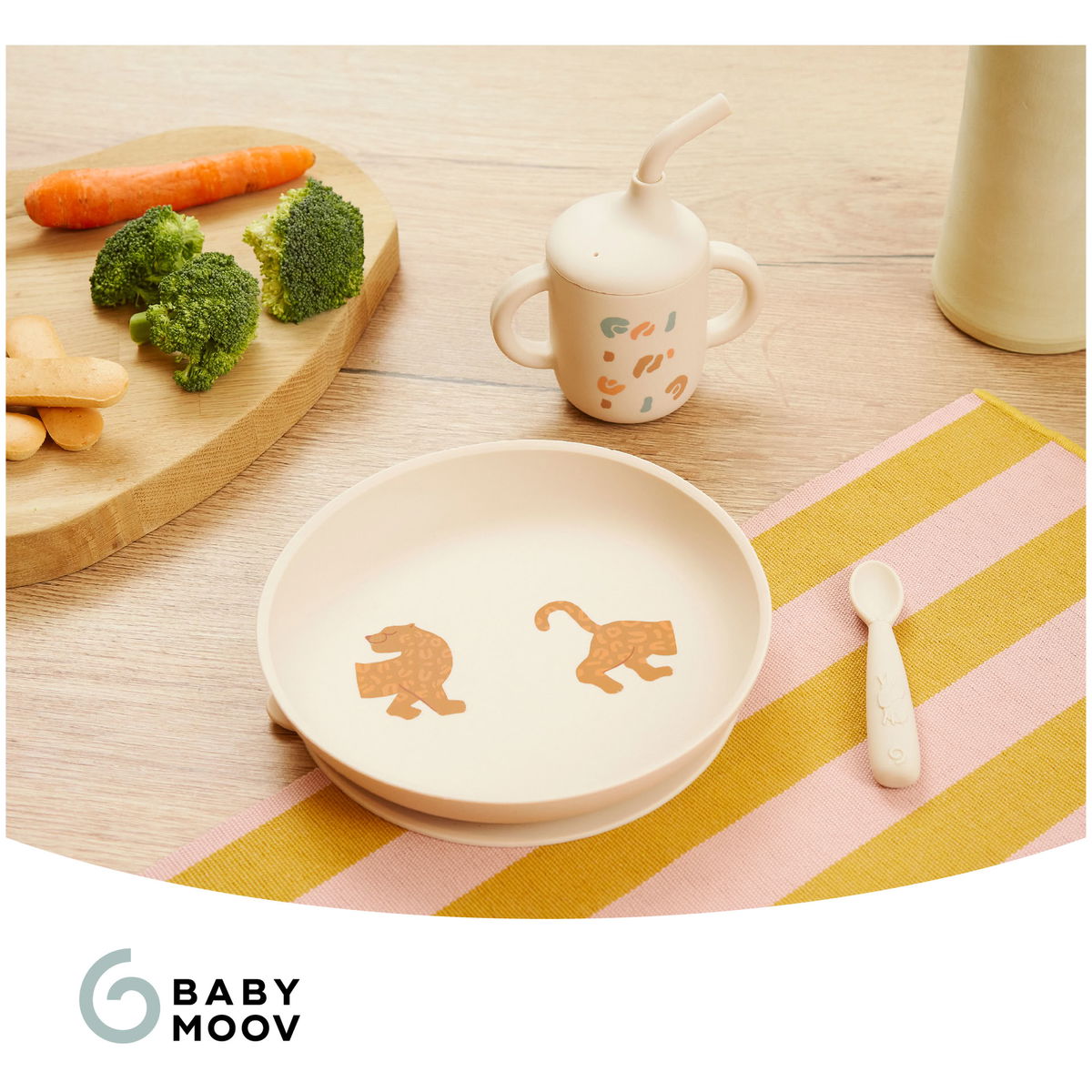 BabymoovBabymoov   Like a Grown-Up Silikon Geschirr Set Little Roar