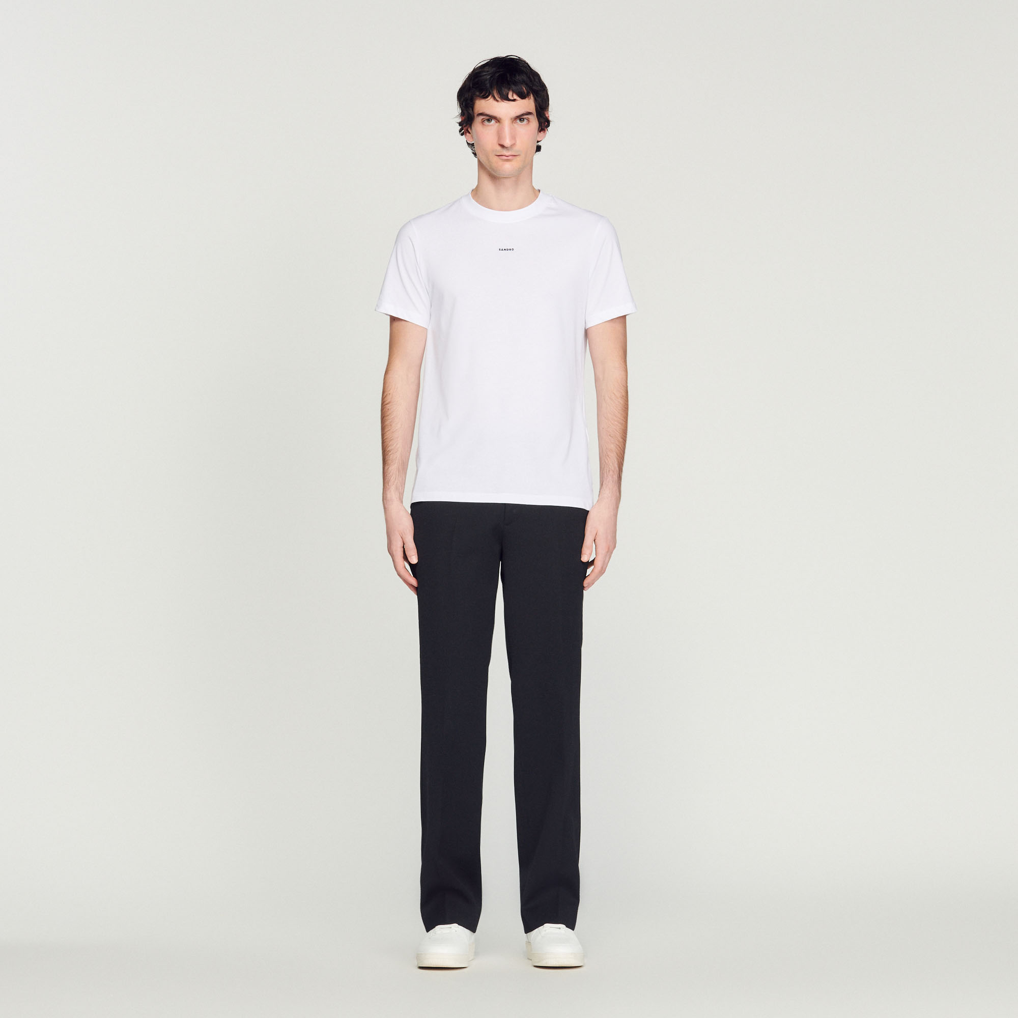 T-shirt brode Sandro en coton biologique