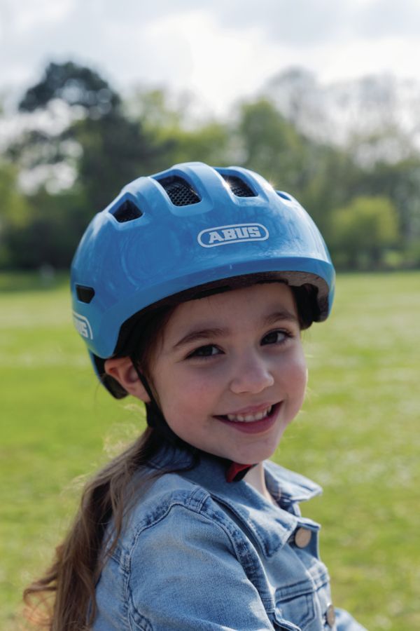 Abus Smiley 3.0 Cykelhjelm, Shiny Blue