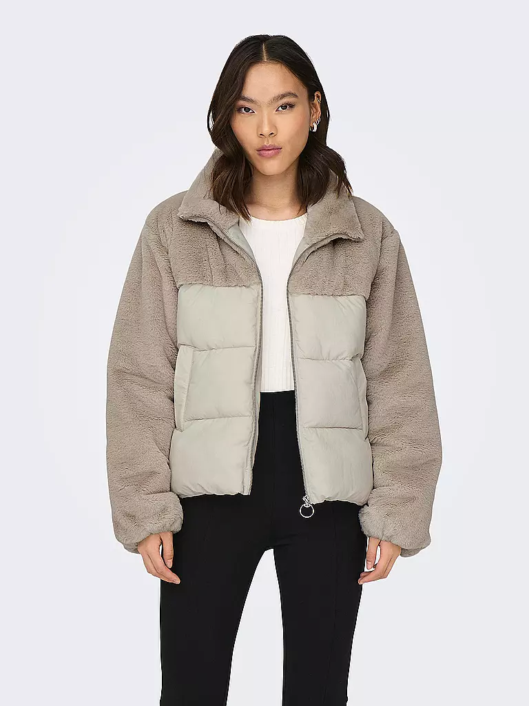 ONLY Steppjacke ONLWANJA hellgrau