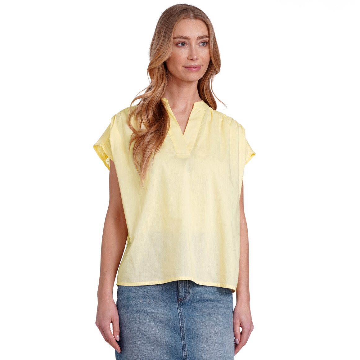Jonas Nielsen Damen Bluse aus Bio-Baumwolle gelb