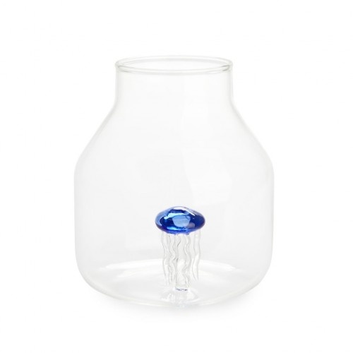 Vaso Balvi azul em forma de água-viva