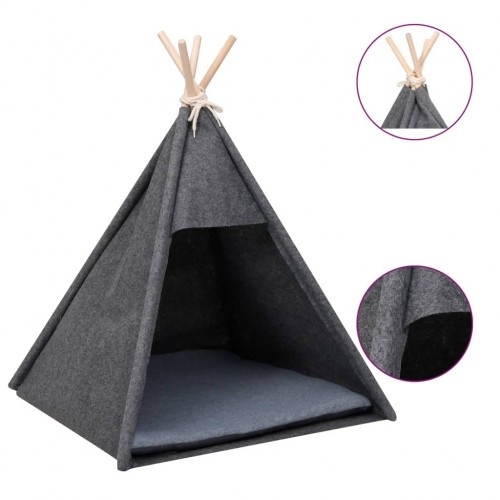 Tenda para gato cinza