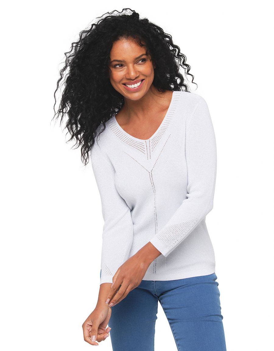 Pull irisé argenté