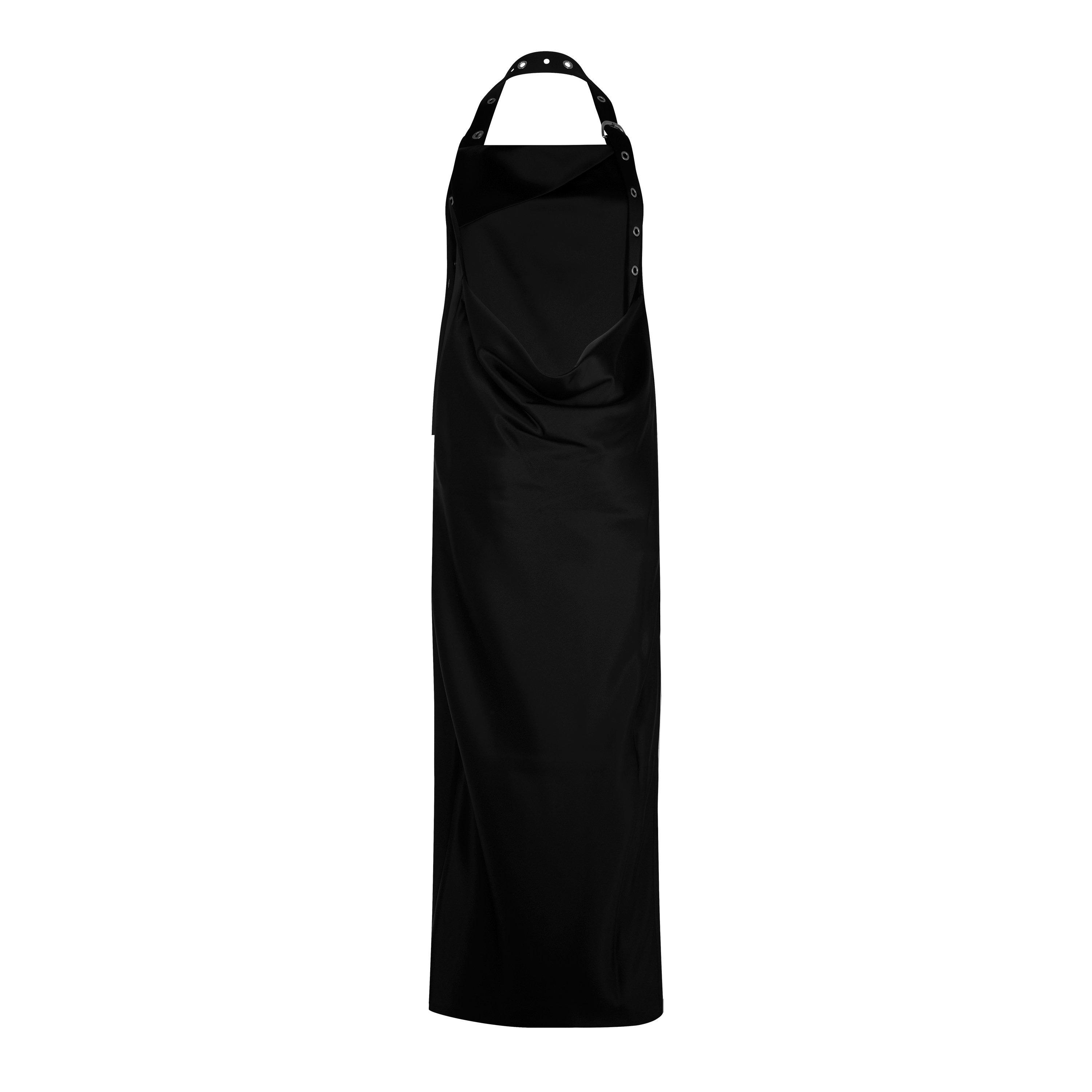 Off White Belted Long Dress