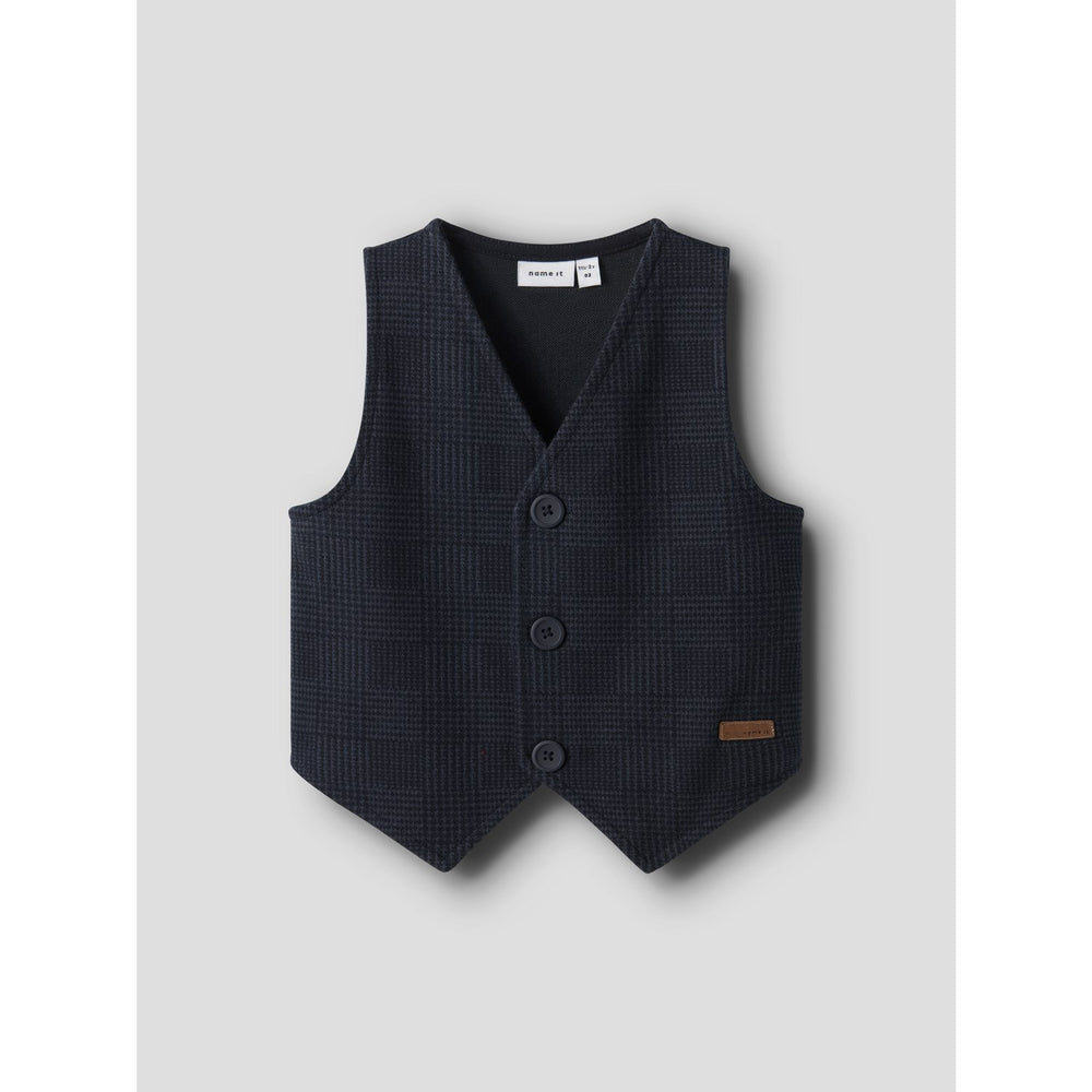 Køb Name It Navy Blazer Check Nmmrobino Vest Unb