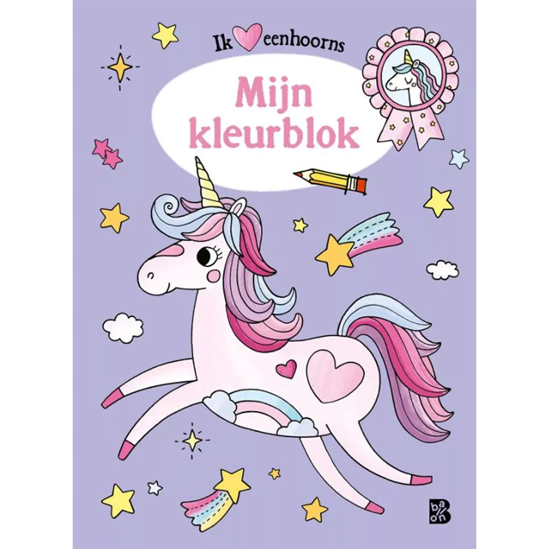 Uitgeverij ballon mijn kleurblok - eenhoorns
