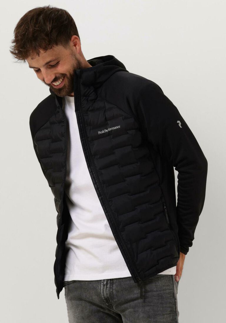 PEAK PERFORMANCE zwarte peak performance gewatteerde jas m argon hybrid hood