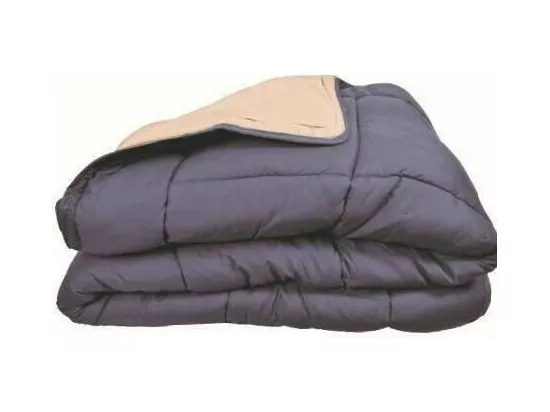 Couette Microfibre 400g/m2 CALGARY Petrole + Mastic 140x200cm