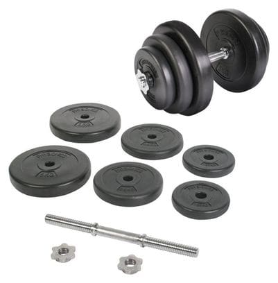 Set haltères courts 20 kg avec disques musculation fitness biceps 0701157