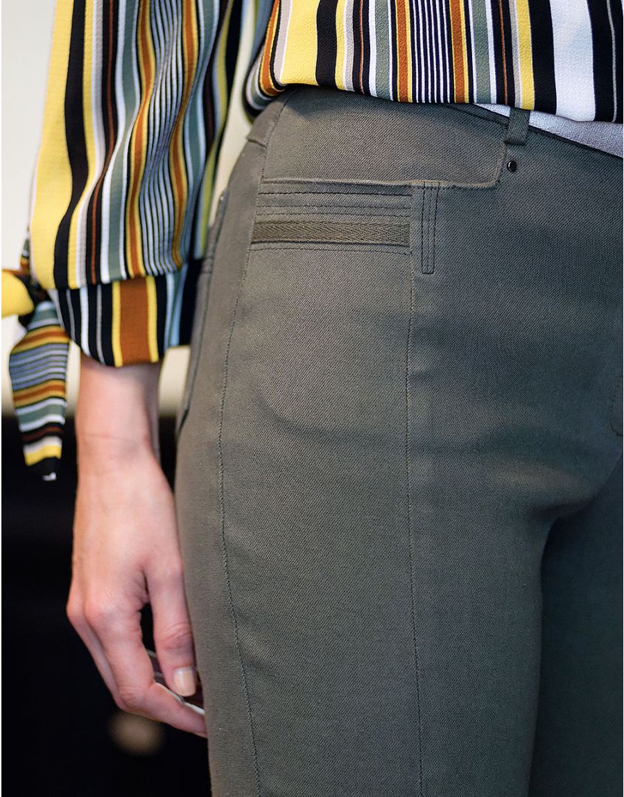 Pantalon 7/8e coton kaki