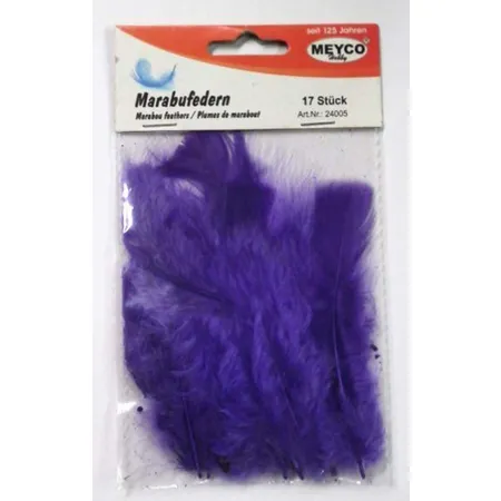Meyco Marabufedern, violett, 10-12 cm, 17 Stück