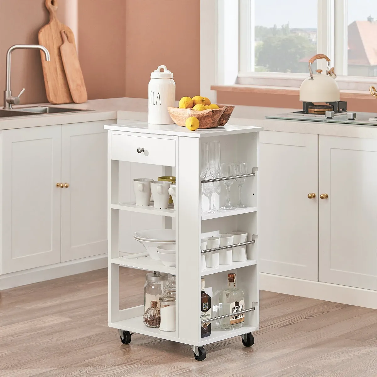 SoBuy FKW12-II-W Chariot de Service