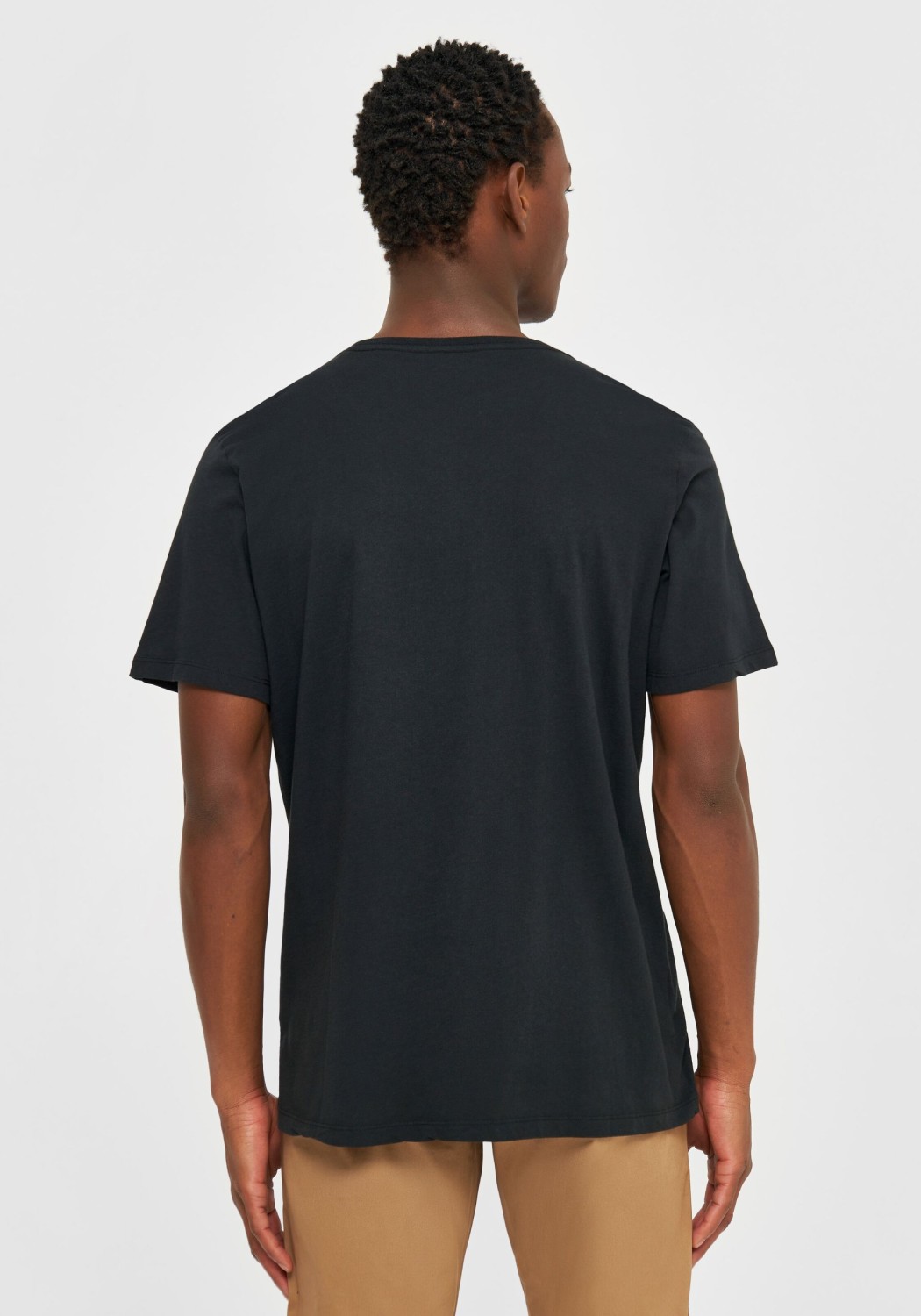 Knowledge Cotton Apparel T-Shirt Basic Tee Black Jet