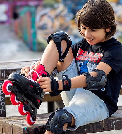 Rollerblade Rollschuh-Set - Fury Combo - Schwarz/Rot - Inline-Sk