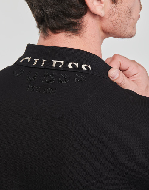 Guess - STU LS POLO - Noir