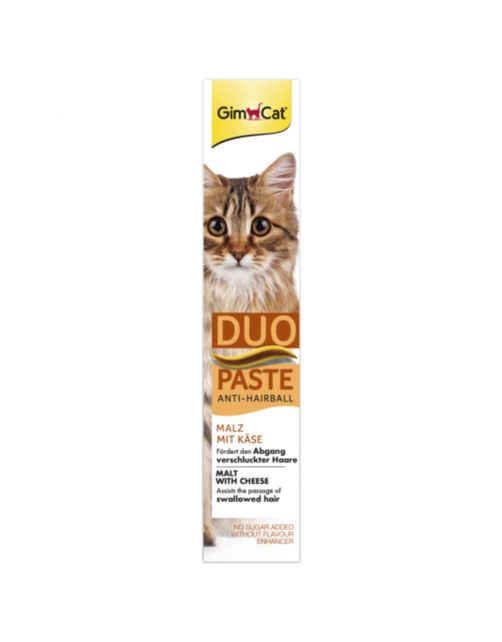 Gimcat Anti-Hairball Duo-Pasta - Kattensnack - Kaas Mout 50 g Anti-Hairball