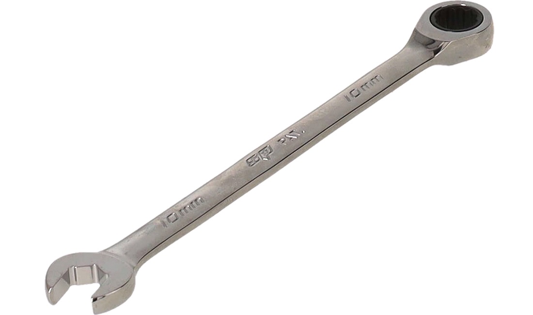 Ringgaffelnøgle 10mm m/skralde