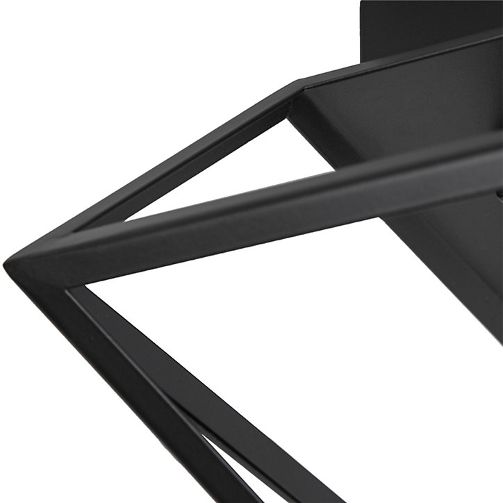 Plafonnier E27 10W GoodHome Nantan noir mat L.30 x l.30 x H.15 x P.30 cm