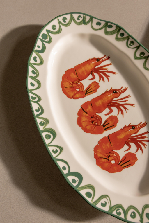 &klevering Sirène serveerschaal 34,5x21,5 Shrimp