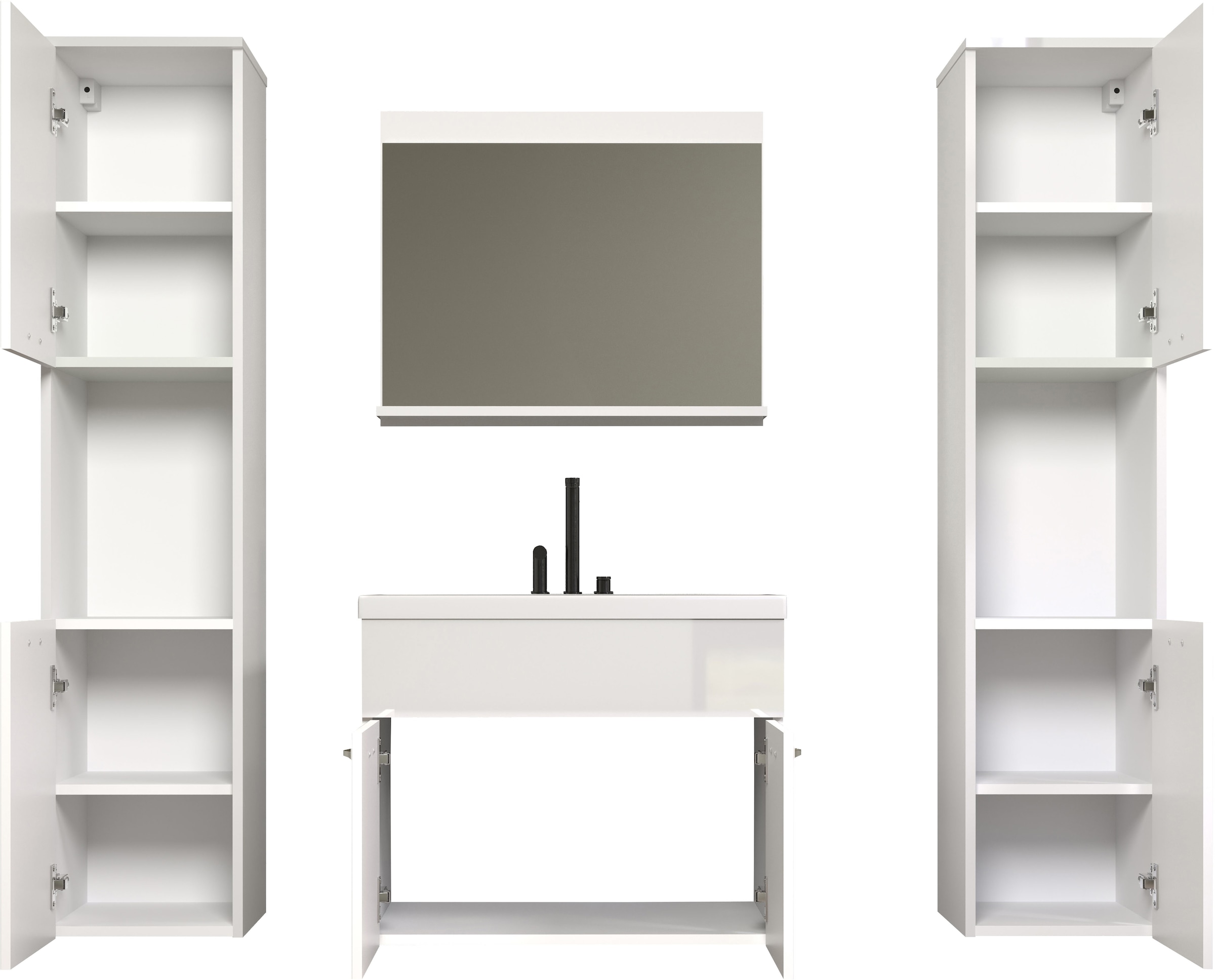 welltime Badezimmer-Set »Kuba« Komplett-Set, 4 Stk. tlg.