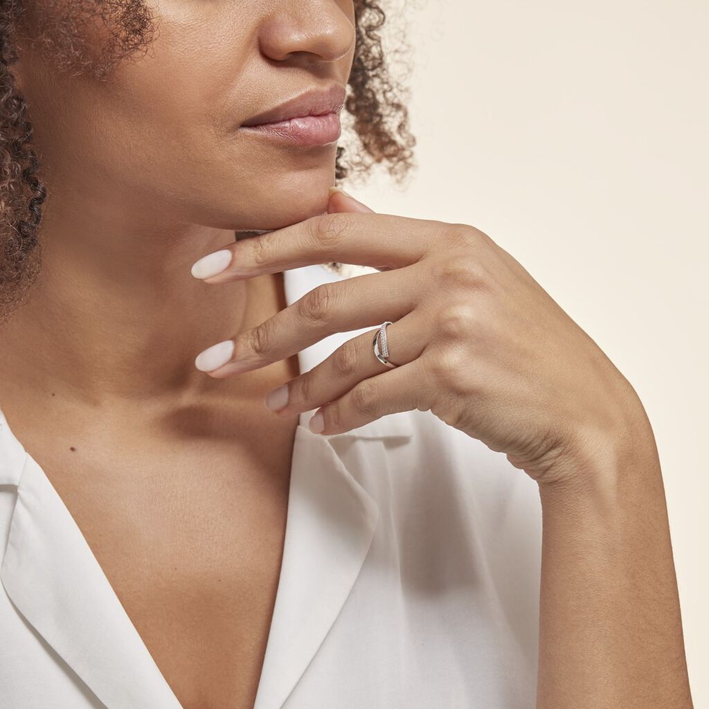 Bague Vero Or Blanc Oxyde De Zirconium