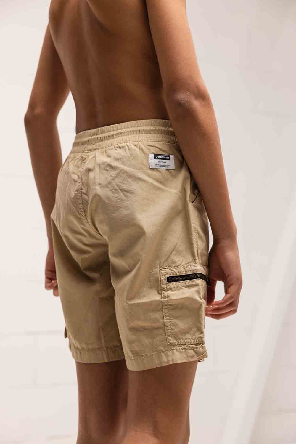 Vingino Raslo Korte Cargo Broek Kids Beige