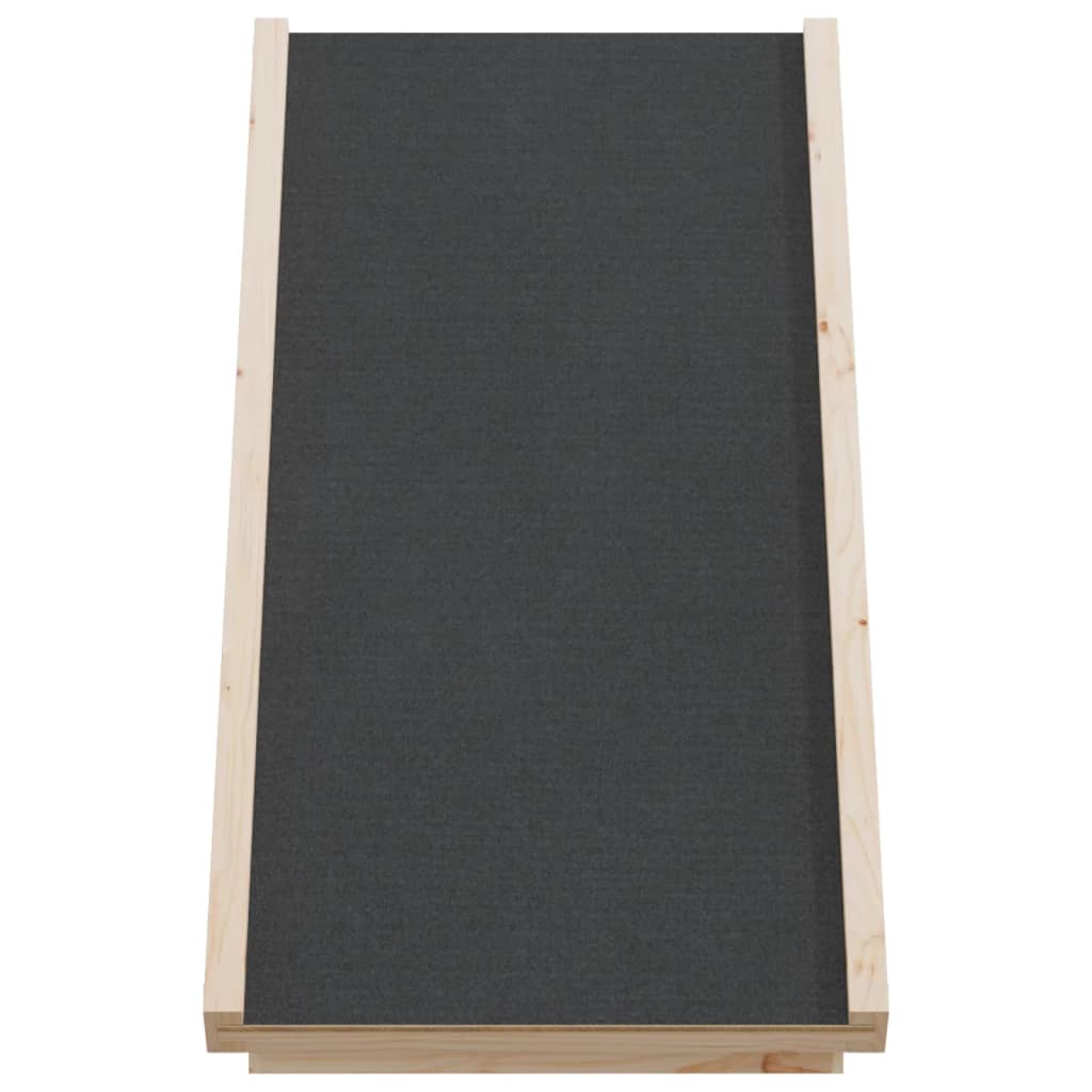 Rampa para cães vidaXL, madeira maciça de abeto, cinza, 100x40 cm