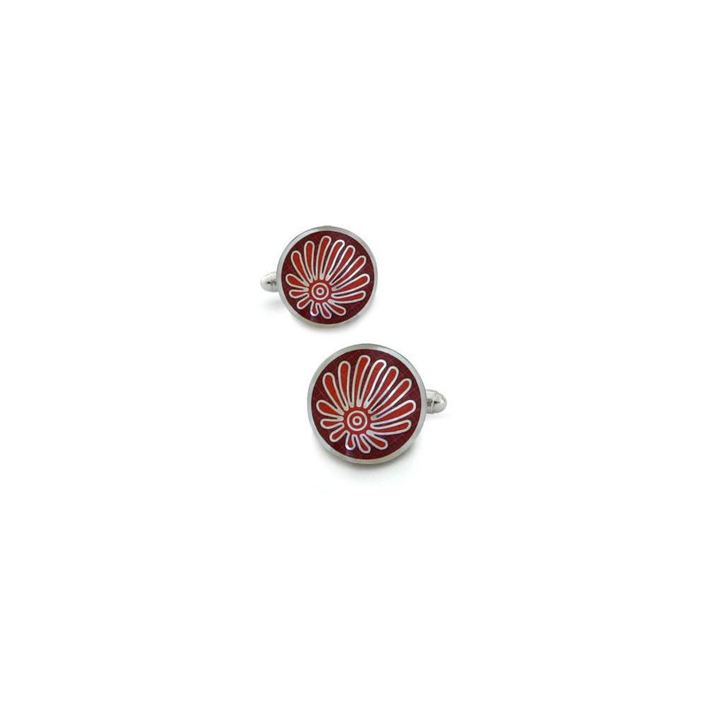 Boutons de manchette, Pasadena rouge. Emaillé