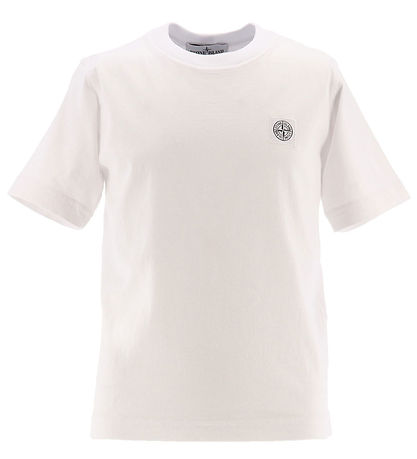 Stone Island T-Shirt - Weiß m. Logo