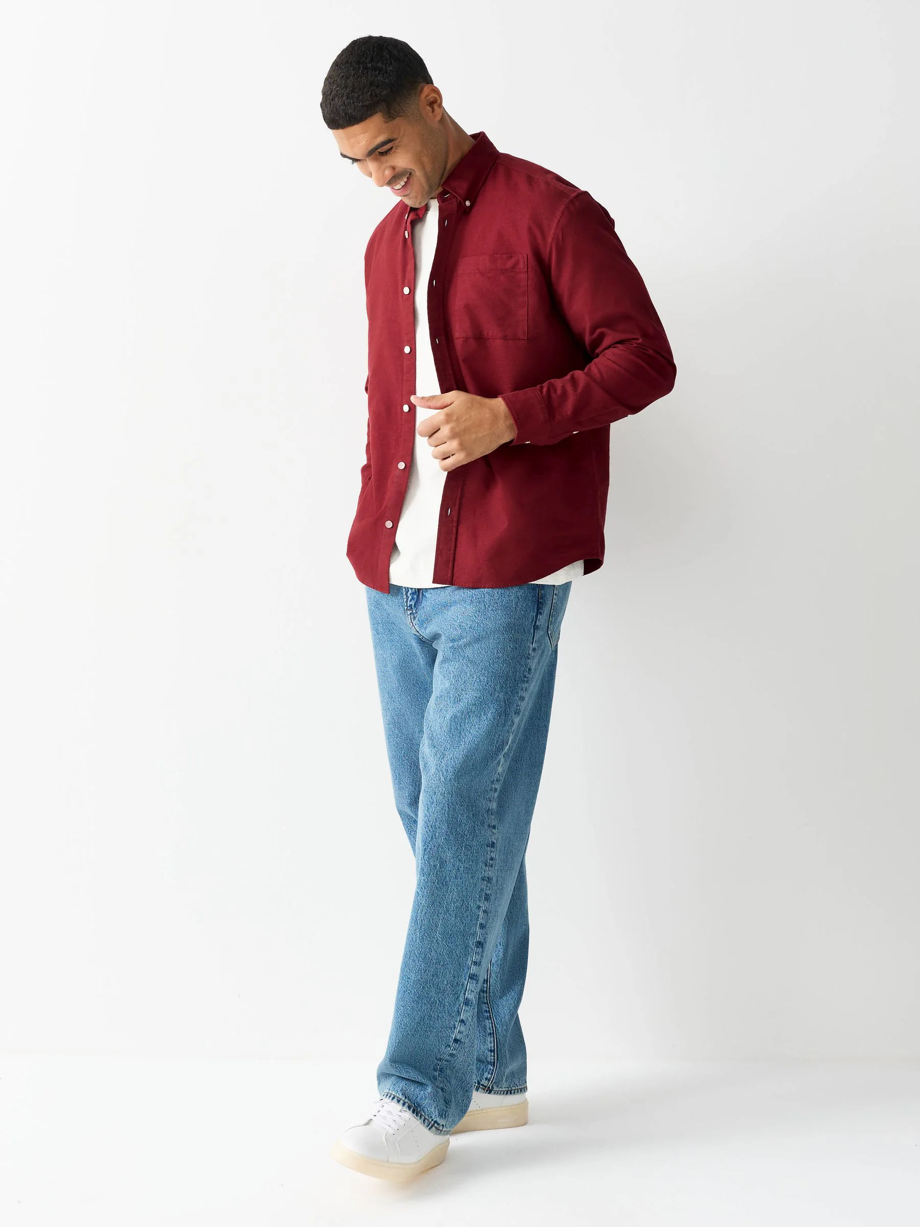 Rood - Soft Touch Oxford Long Sleeve Shirt