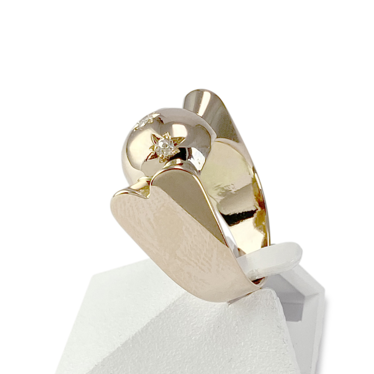 Bague d'occasion or 750 jaune diamants
