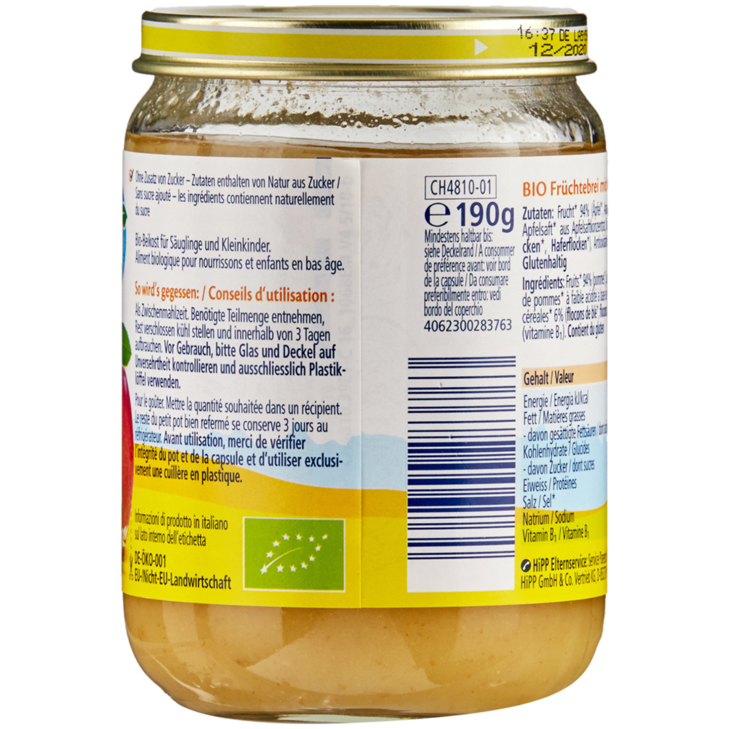Hipp Brei Frucht & Getreide Birchermüesli 6+ Monate