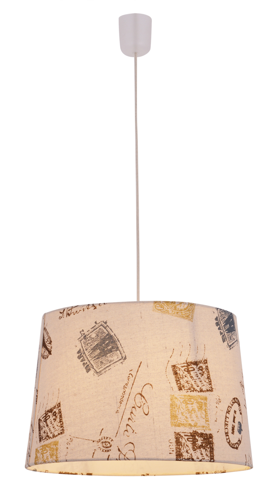 Pendelleuchte PRINT - braun - Stoff