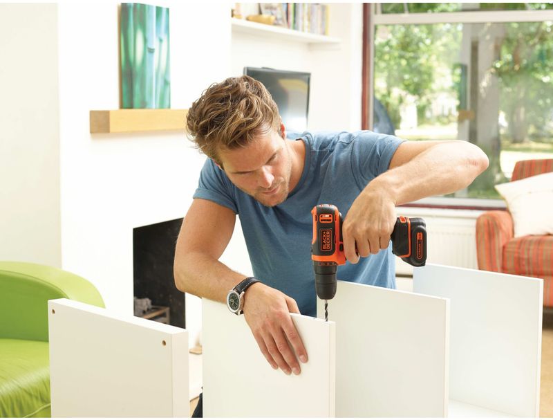 BLACK+DECKER BDCDD12-QW Accu Schroef-/Boormachine - 10,8V Lithium Ion - Compact - Inclusief 1,5Ah Accu