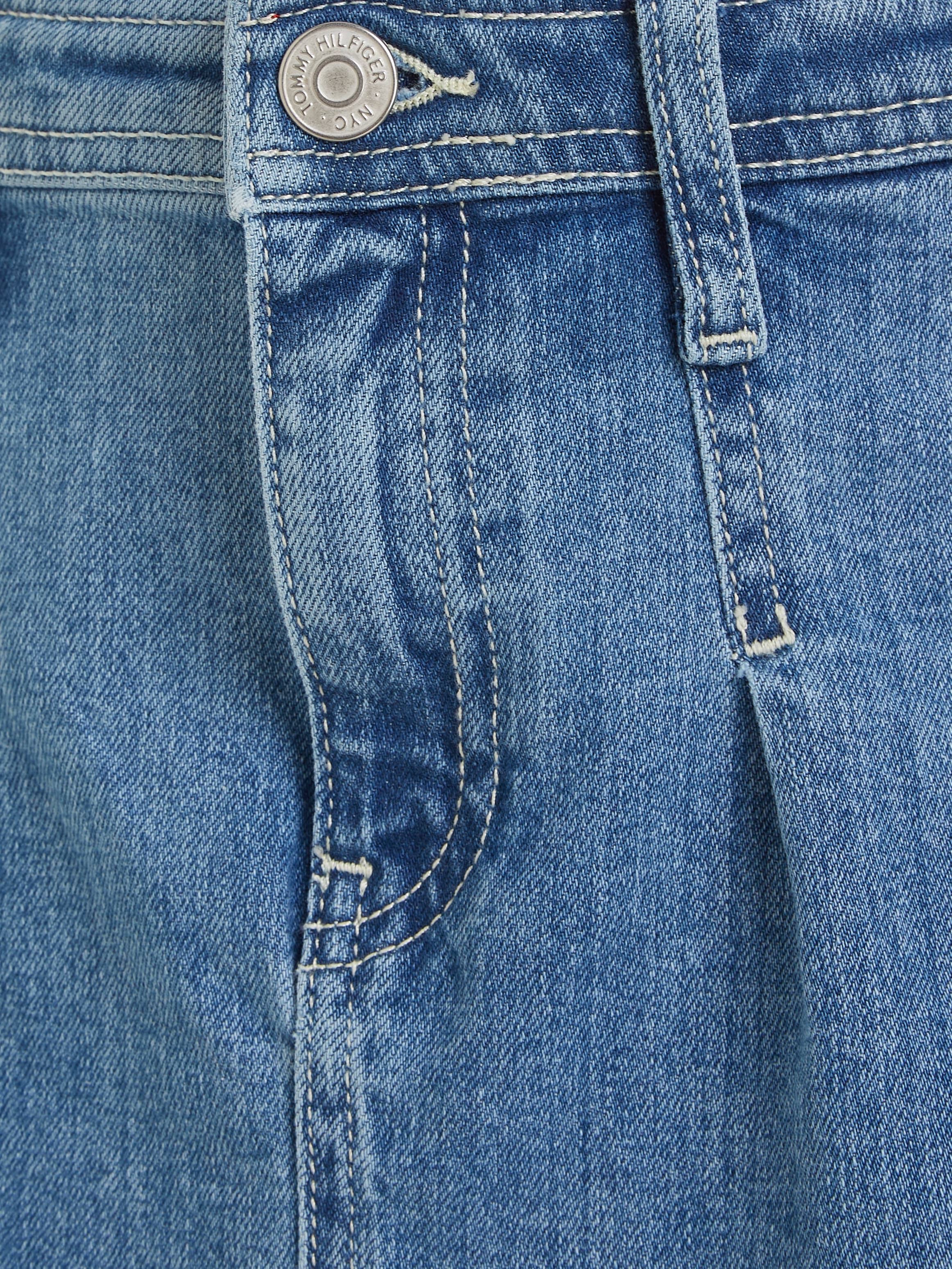 Tommy Hilfiger Jeansrock »PLEATED DENIM SKIRT« Webrock in blauer Waschung