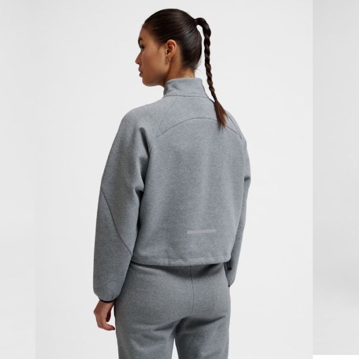 Hummel Dame Trøjer Tech Fleece Boxy Half-Zip Grå