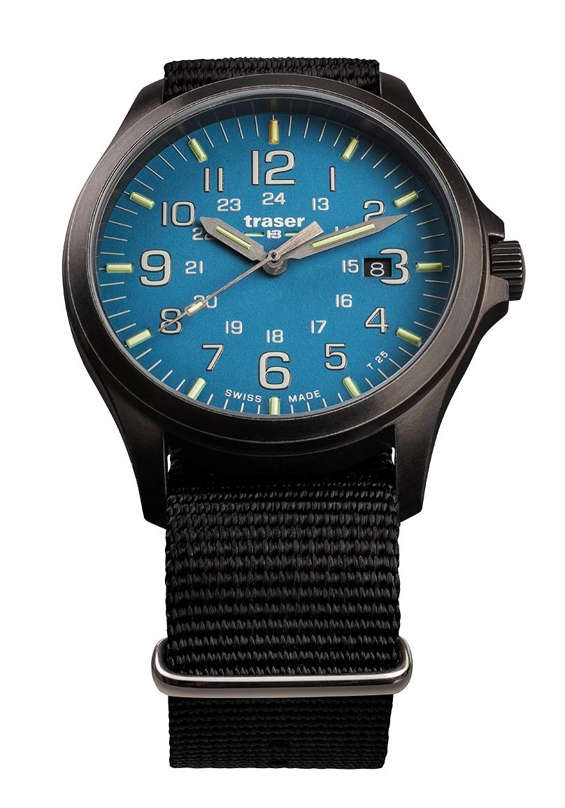 Traser P67 Officer Pro GunMetal SkyBlue Nato Herrenuhr