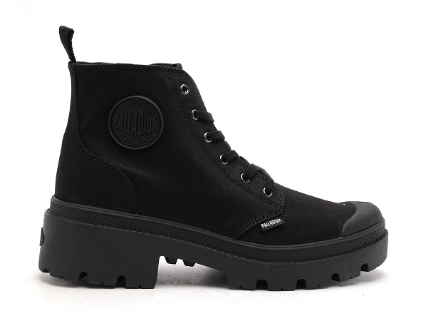 Palladium boots bottine plates femme palalbase twill miss noir