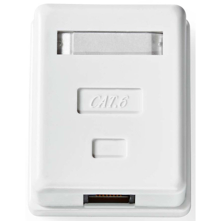 Nedis CCGB89100WT wanddoos opbouw - 1 Port - U/UTP CAT6 wit