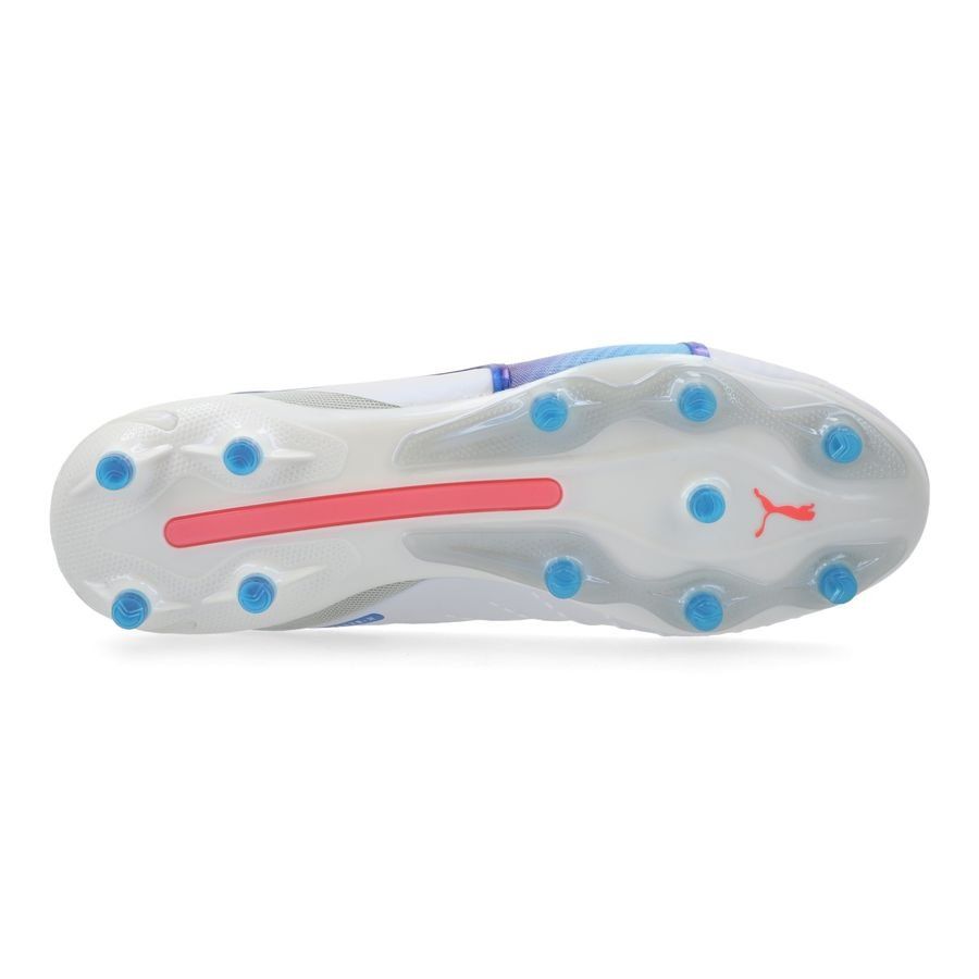 PUMA King Ultimate FG/AG Formula - Blanc/Bleu/Flat Light Gray/Crépuscule Femme