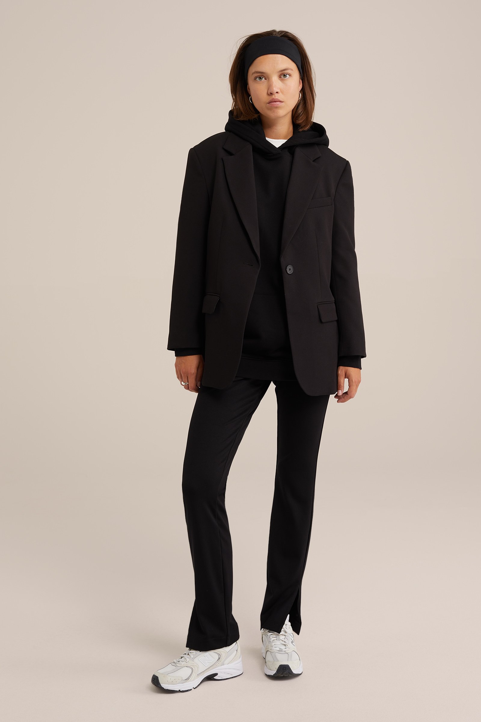 sweater met capuchon WE Fashion Zwart