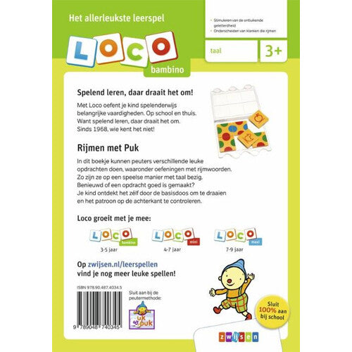 Uitgeverij zwijsen loco bambino uk & puk - ik ga rijmen