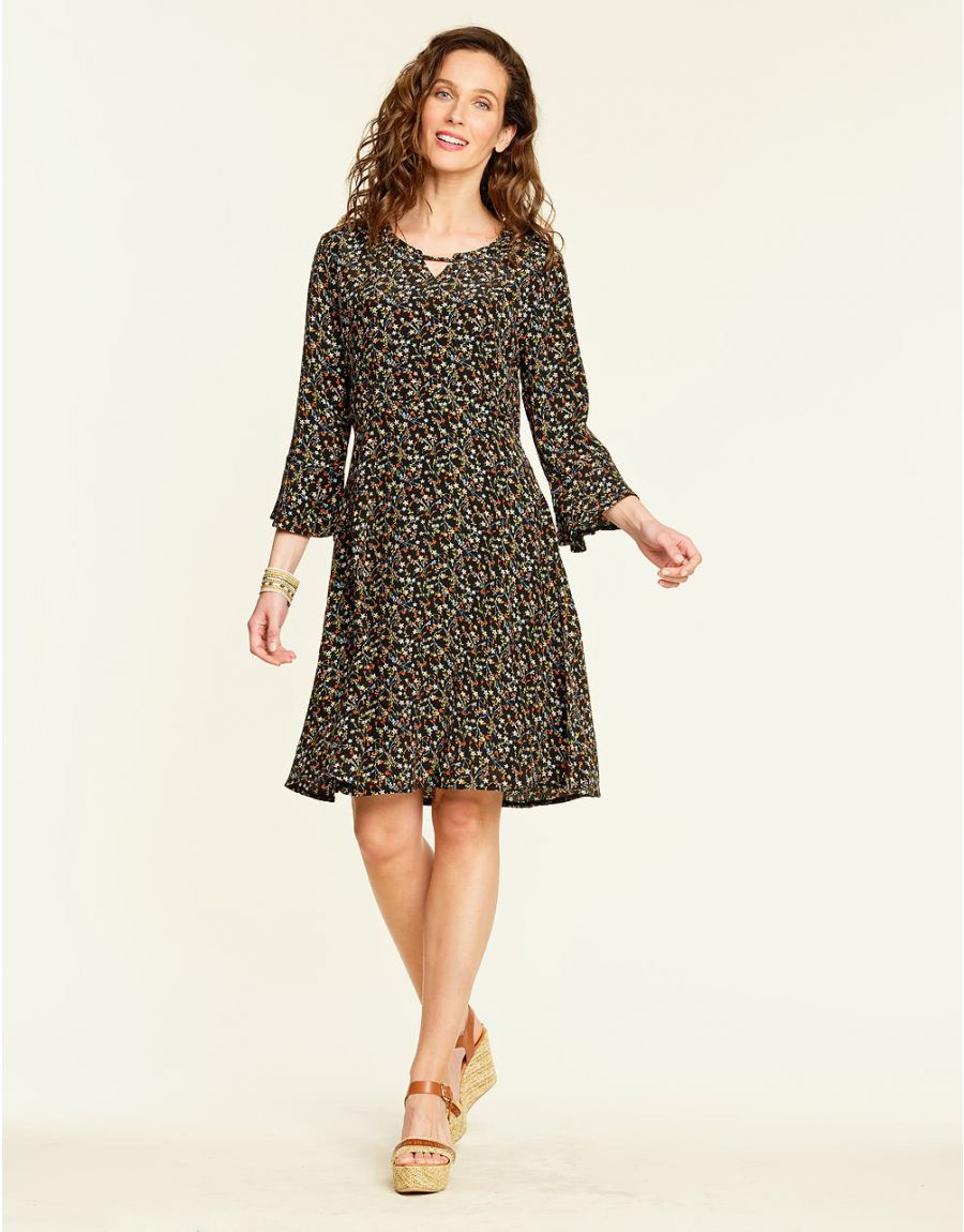 Robe évasée imprimée