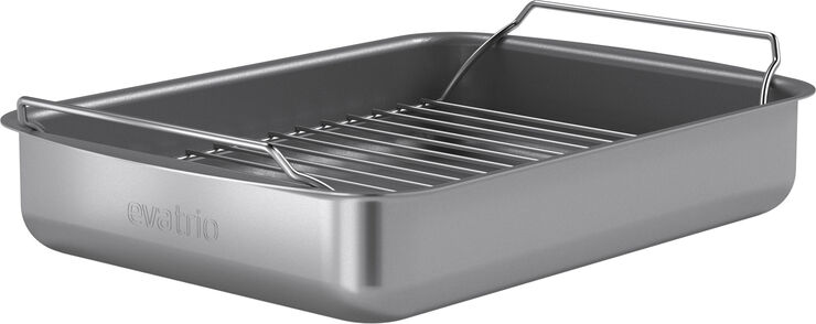Eva Trio Professionel bradepande med rist 30x22 cm keramisk Slip-Let® Grey