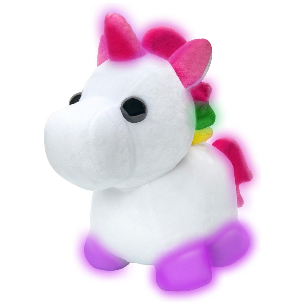Adoptiere mich! Neonleuchtendes Einhorn, 30 cm Plüschtier