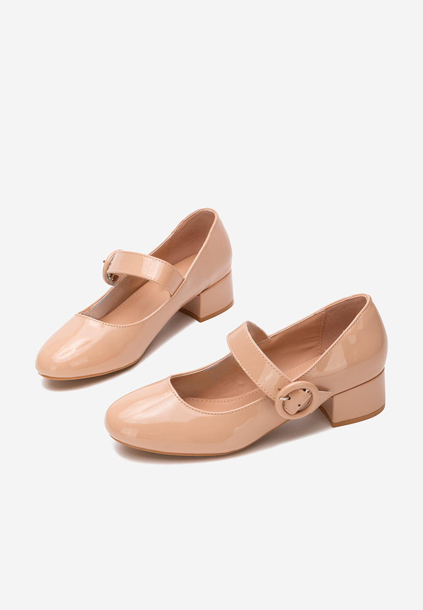 Chaussures à petit talon beige Adevana