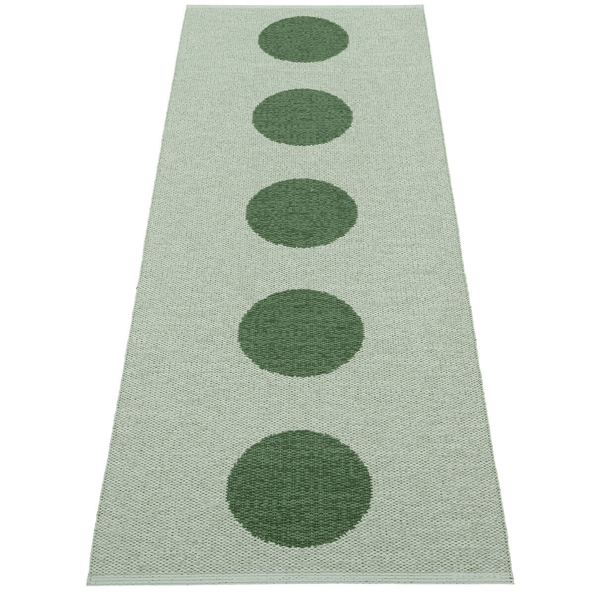 Pappelina Vera Pop teppe 70 × 200 cm, leaf/misty mint