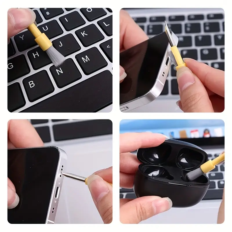 3in1 Reinigungskit mit Handy Halterung für Smartphones / Display / Brillen - Rosa
