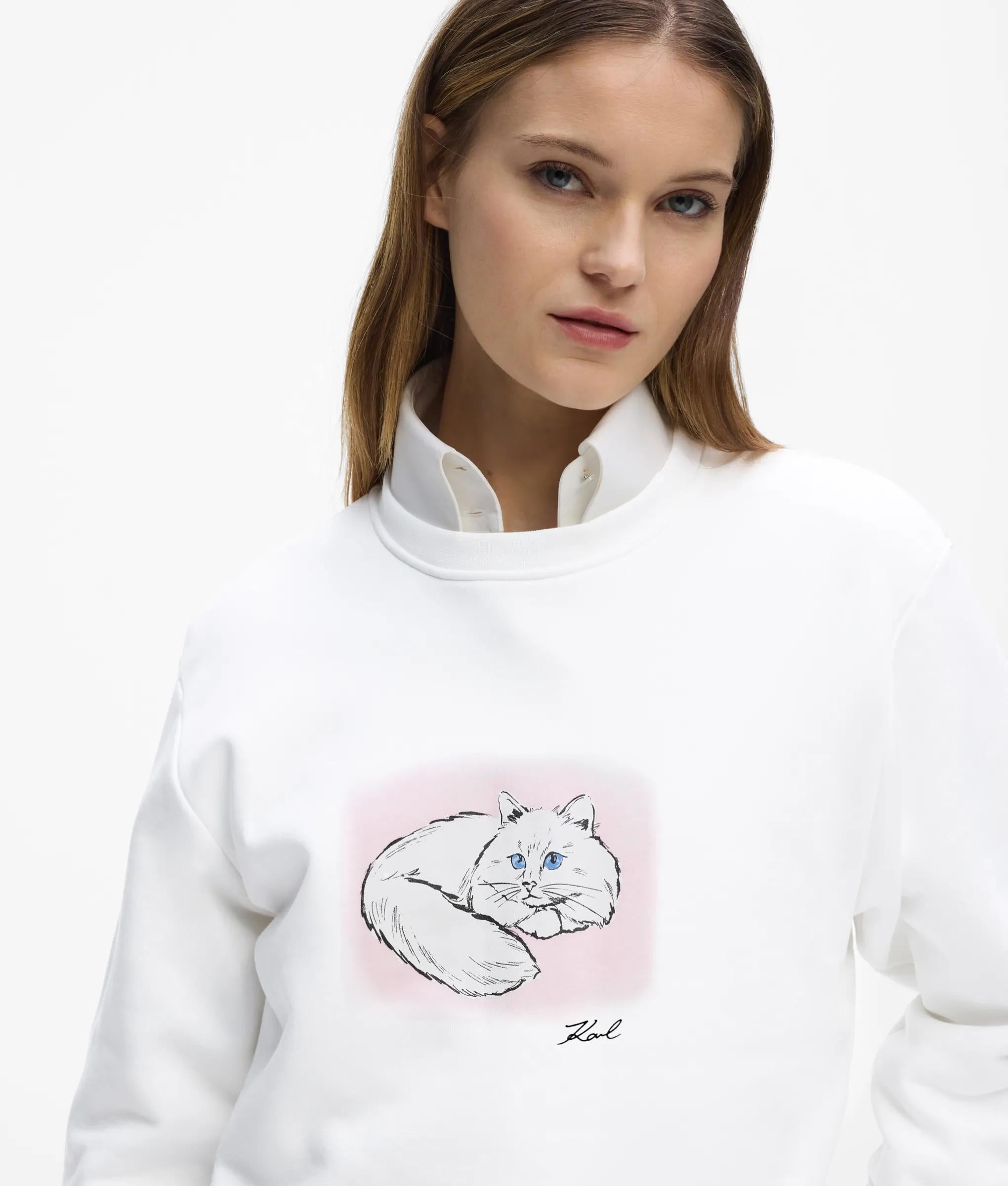 Sweatshirt met geïllustreerd portret